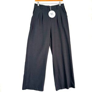 NEW PRINCESS POLLY Archer Career Pleated Wide Leg Trouser Pants US 10 Gray Slate